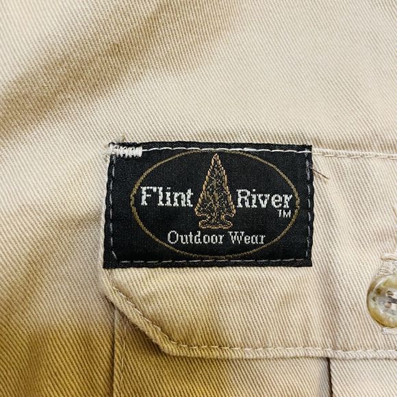 Flint River Outdoor Wear XXL Mens Hunting Shirt Tan w/Camo Right Rifle Padding - Picture 4 of 16